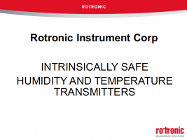Product Webinar - Intrinsically Safe Humidity & Temperature Transmitters