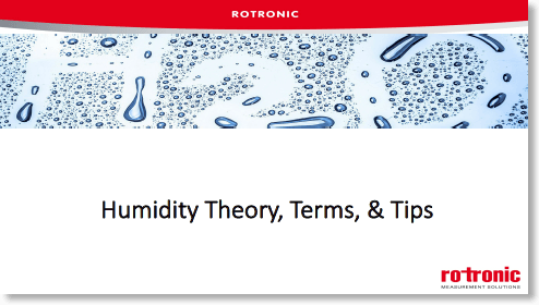 Humidity Theory, Terms and Tips